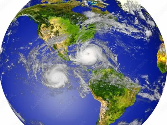 Hurricane Tropical Storms Globe View