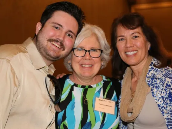 Tom Meixner Lifetime Achievement Award AHS-BSMAR April 2024: Sean Meixner, Kathleen Meixner, Martha PL Whitaker