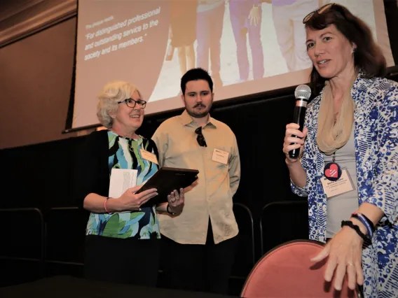 Tom Meixner Lifetime Achievement Award with Kathleen Meixner, Sean Meixner, and Martha Whitaker