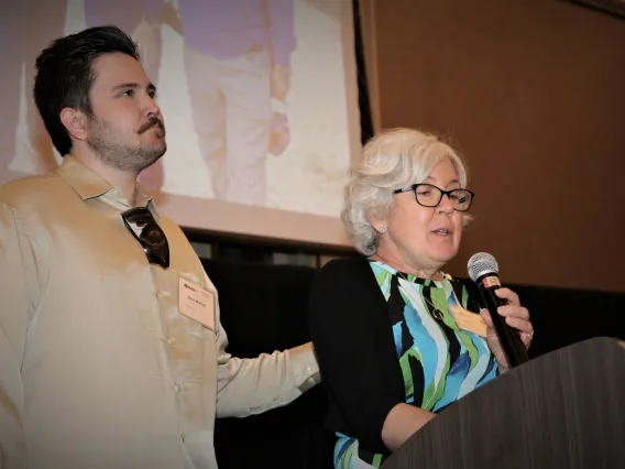 Tom Meixner AHS Lifetime Achievement Award: Sean Meixner and Kathleen Meixner Accepting Award