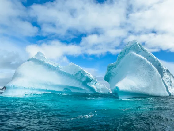 Snow and ice in Antarctica