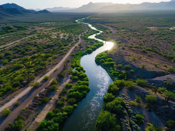 Canal Water in the Southwest Desert