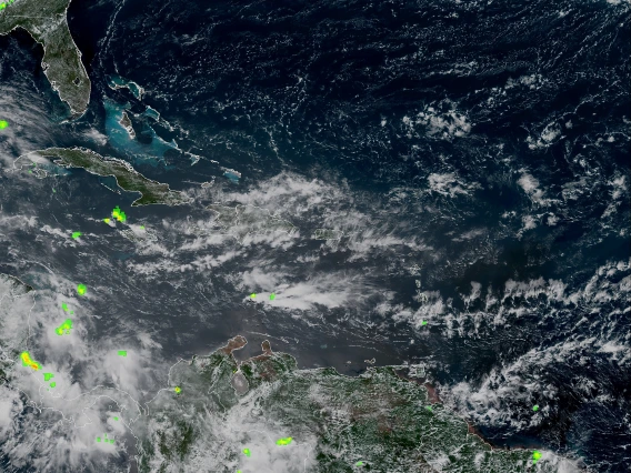 June 17 2025 NOAA NESDIS STAR GOES19 GLM FED Caribbean