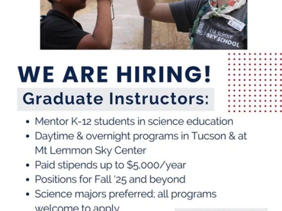 2025 Fall Graduate Instructors UA Sky School Announcement