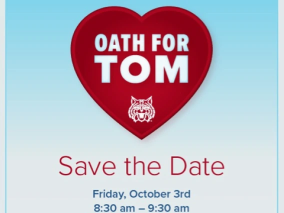 Oath for Tom Save the Date 3 Oct 2025