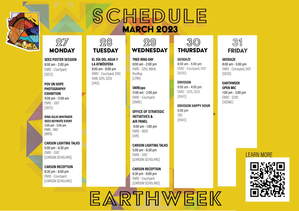 2023 EarthWeek Schedule