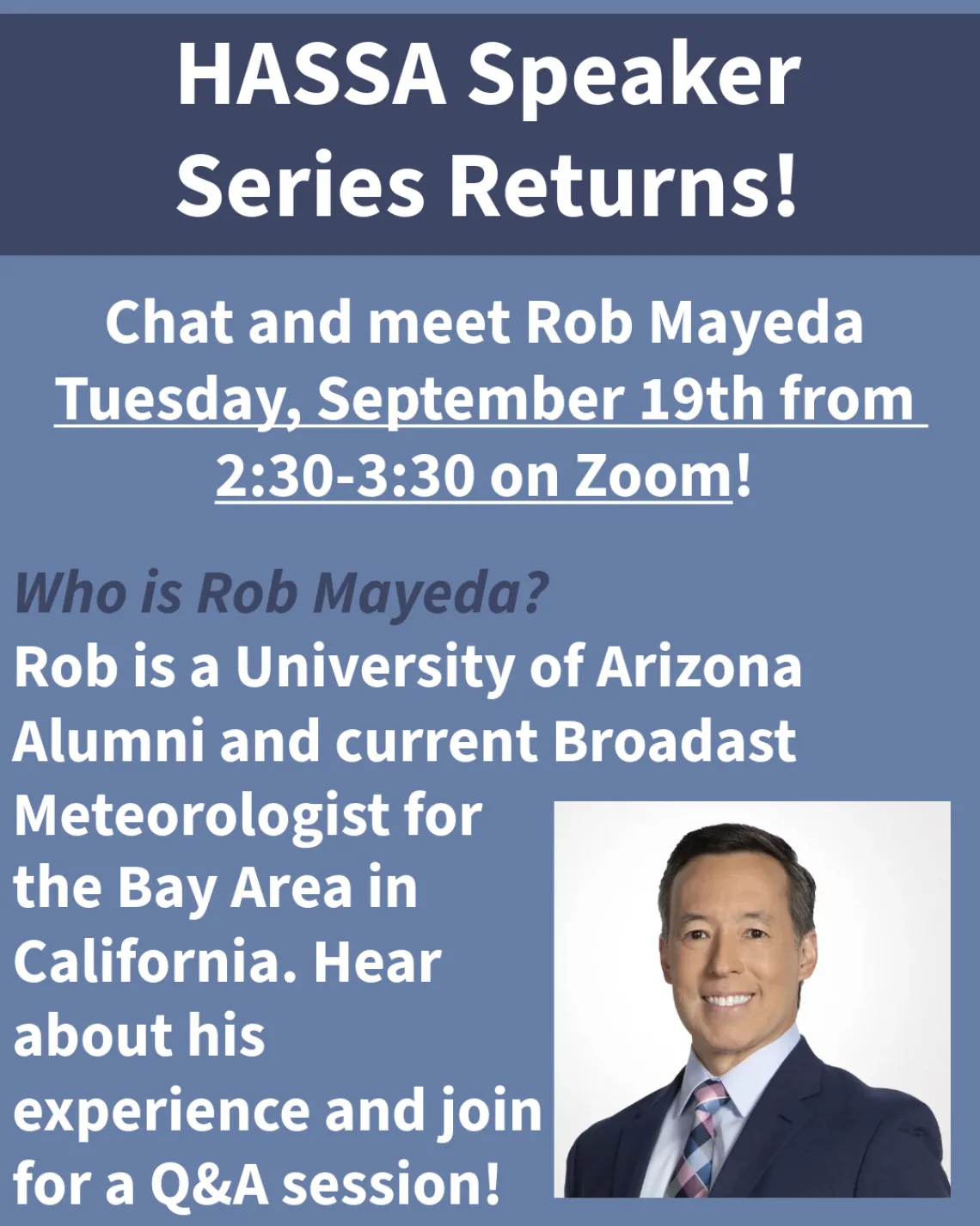 HASSA Speaker Series Rob Mayeda