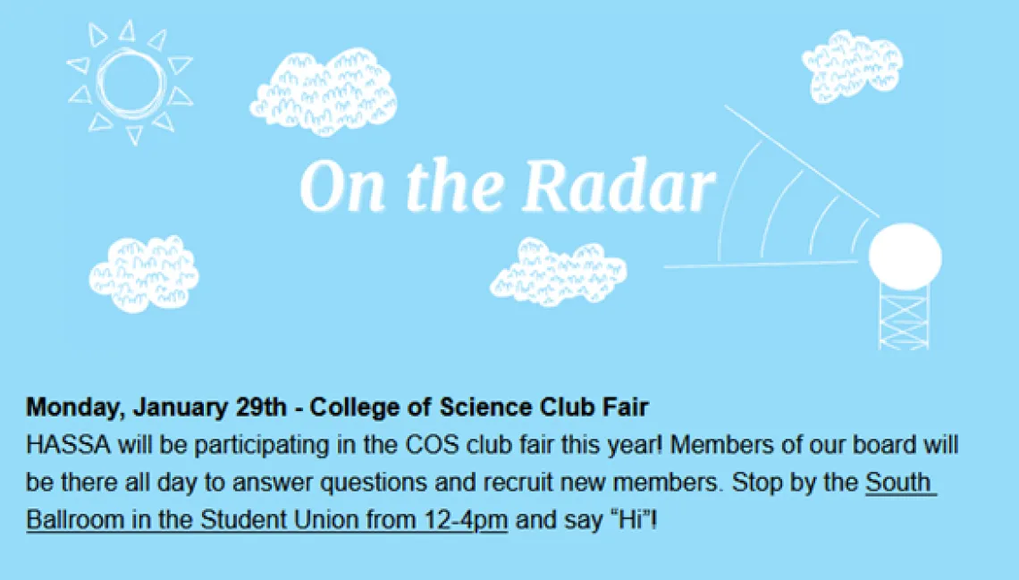 HASSA at College of Science Club Fair Jan 2024