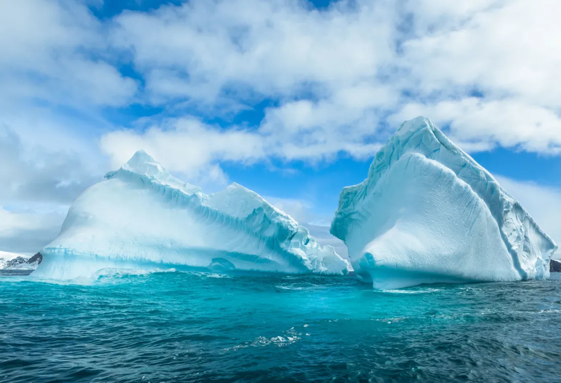 Snow and ice in Antarctica