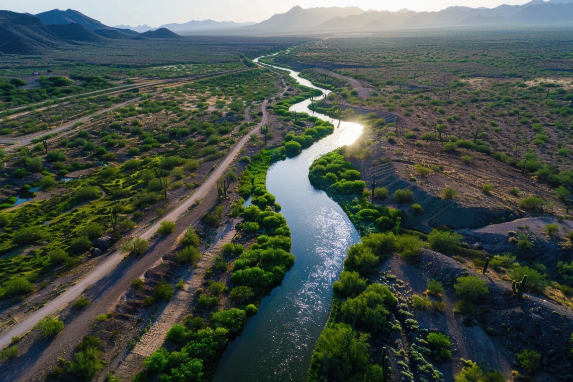 Canal Water in the Southwest Desert