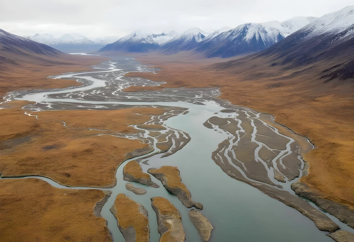 Braided River System Due to Sediment Flow