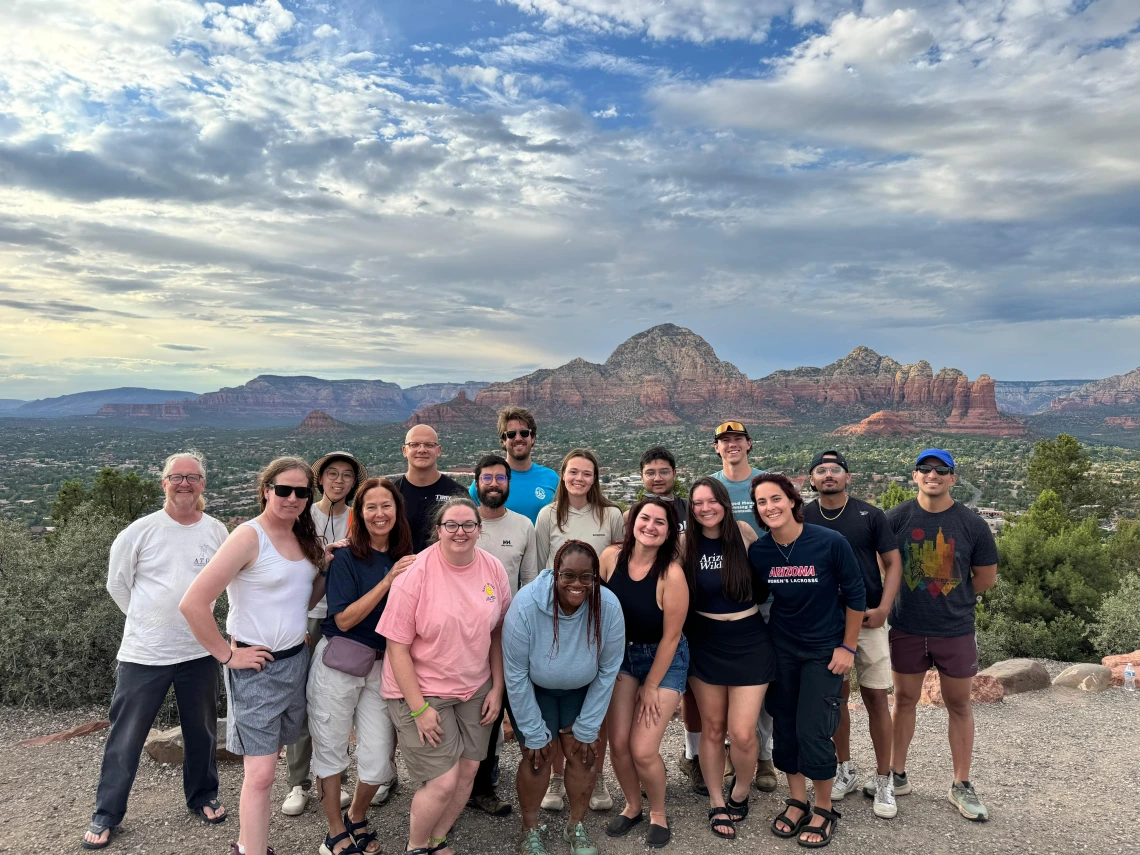 Inaugural MS Hydrogeology Class on Field Trip in August 2025 with HAS Professor Ty Ferre