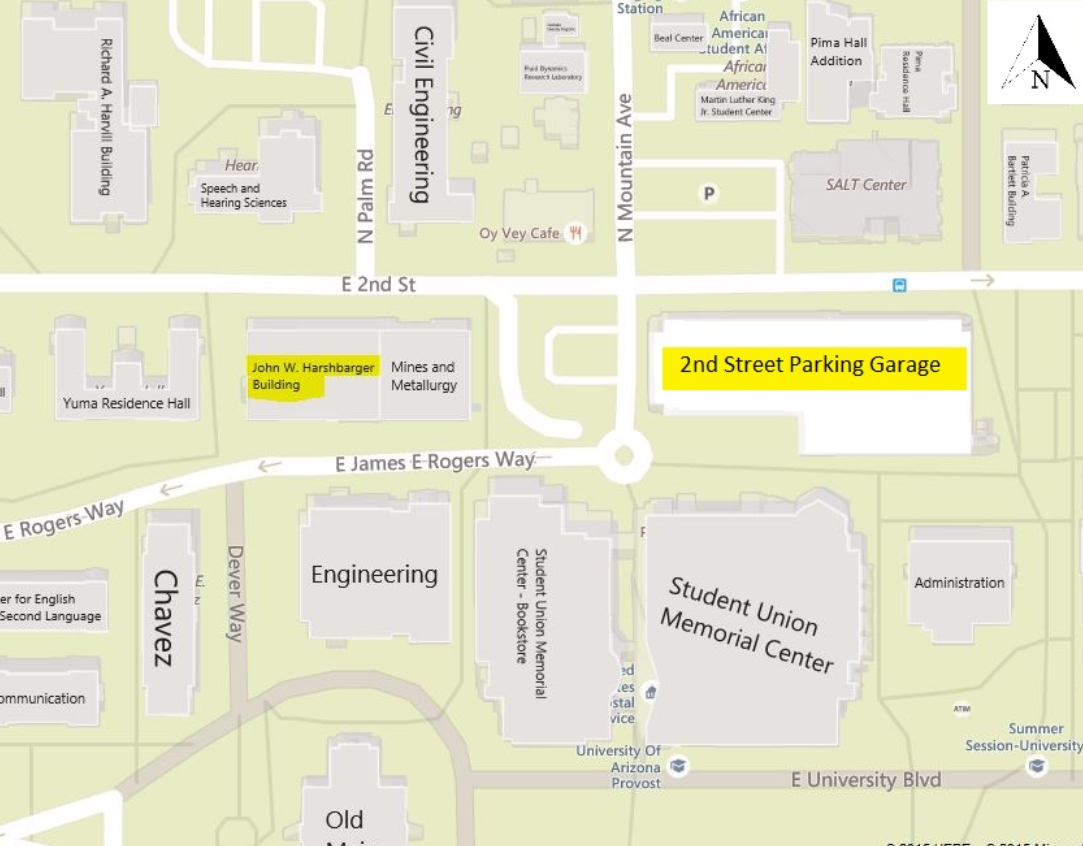 Campus map Harshbarger Building
