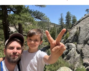 Brian Thompson and Son Hiking Mount Lemmon