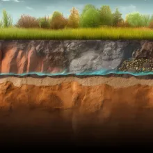 Section of Soil and Groundwater Layers AI Generated