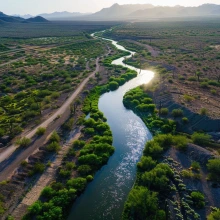 Canal Water in the Southwest Desert